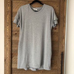 Nordstrom LUSH Ruffle Sleeve T-Shirt Dress